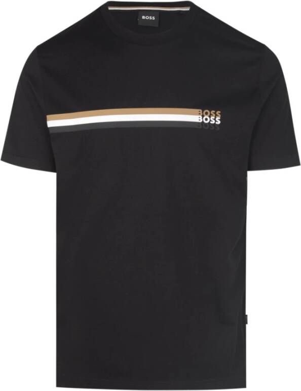 Hugo Boss T-Shirts Zwart Heren