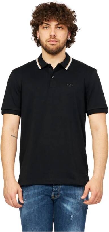 Hugo Boss Zwarte poloshirt met korte mouwen Black Heren