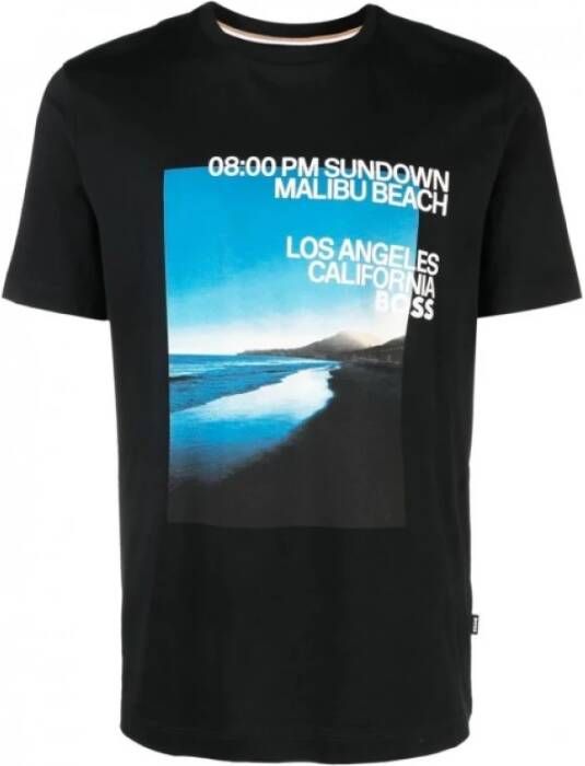 Hugo Boss T-Shirts Zwart Heren