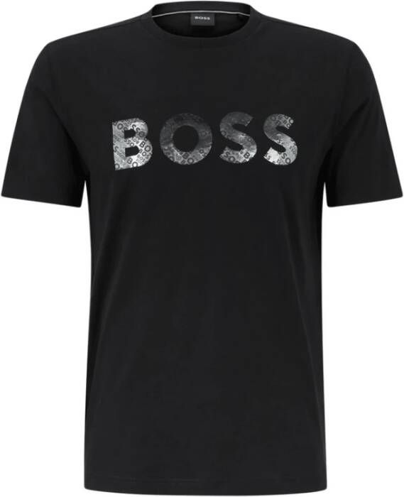 Boss Heren Klassiek Katoenen T-Shirt Black Heren