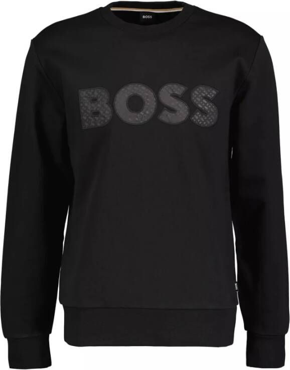 Hugo Boss Tijdloze elegantie: Zwarte Soleri Sweater voor heren Zwart Heren