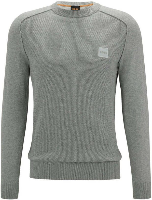 Hugo Boss Round-neck Knitwear Grijs Heren