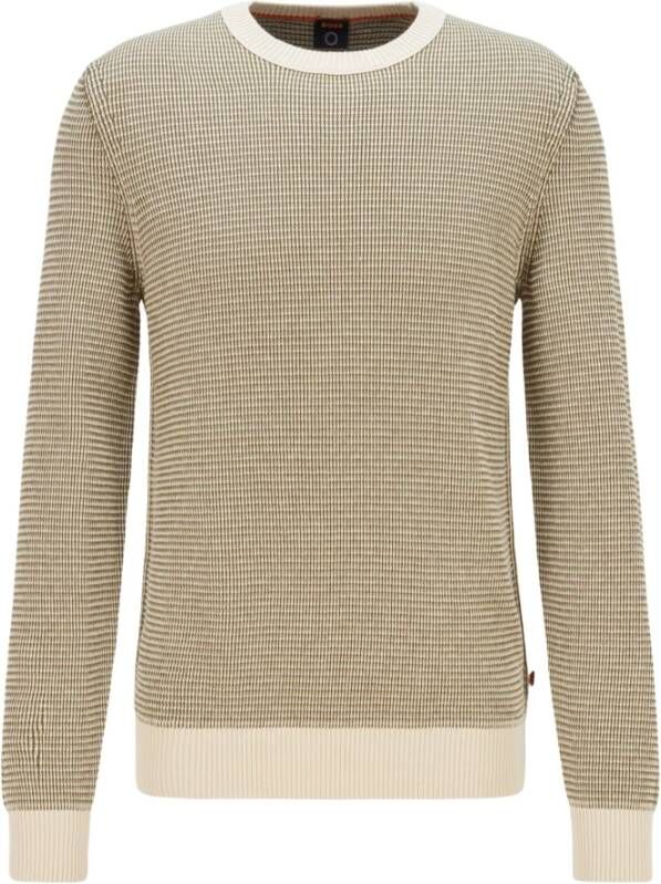 Hugo Boss Truien met ronde hals Beige Heren