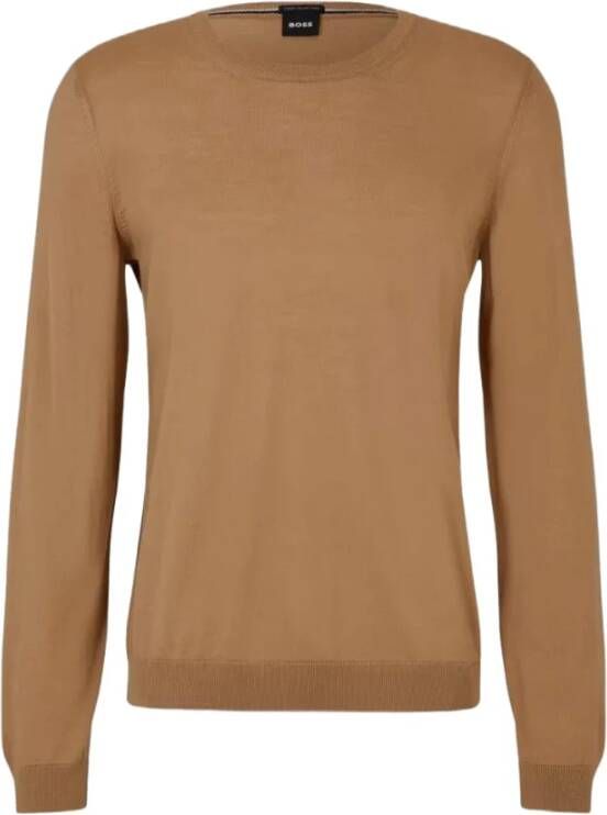 Hugo Boss Truien met ronde hals Beige Heren