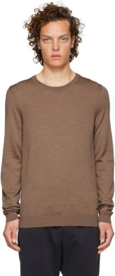 Hugo Boss Truien met ronde hals Beige Heren