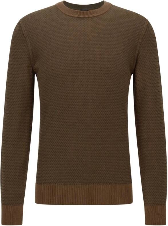 BOSS Casual trui Kapoko met textuur donkergroen
