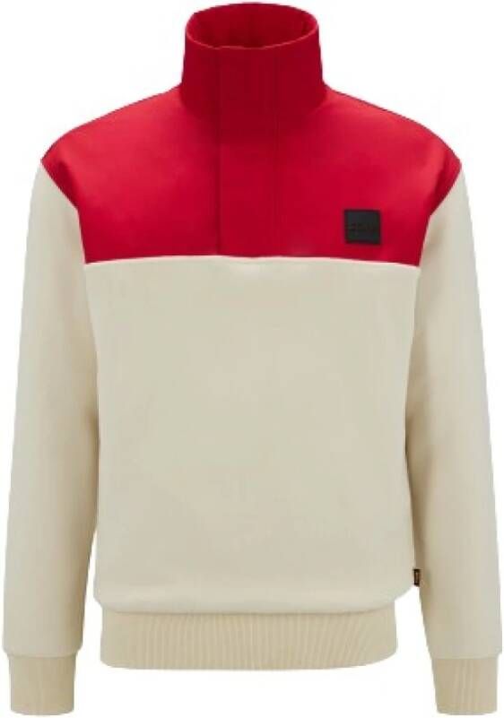 BOSS Casualwear Sweatshirt met labelpatch model 'ZEFLEECE'