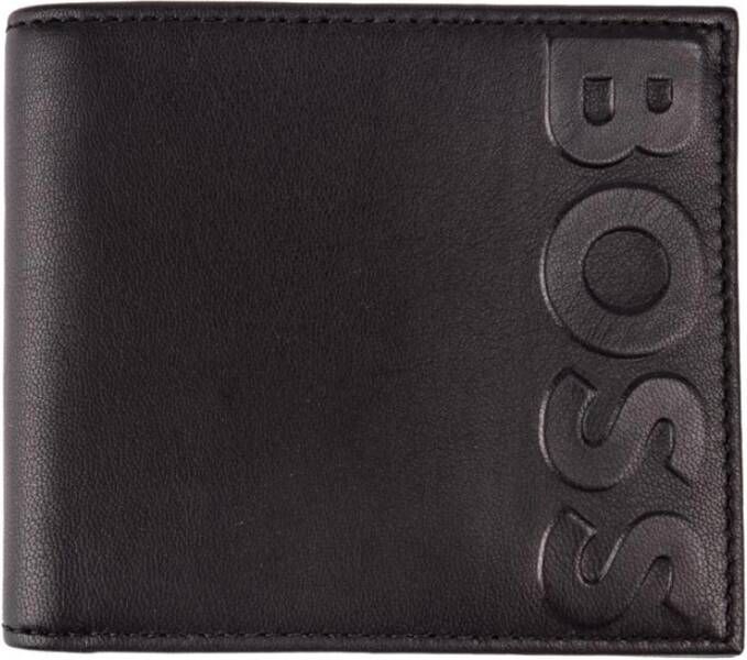 Hugo Boss Polyester Heren Portemonnee Zwart Herfst Winter Black Heren