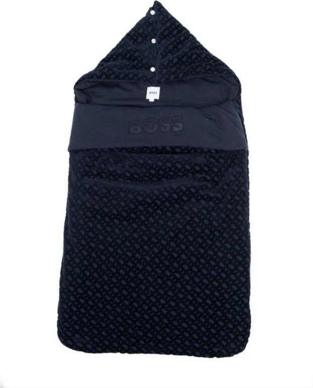 Hugo Boss Marineblauwe katoenen baby slaapzak Blue Unisex