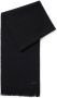 Hugo Boss Zwarte Sjaal met Raffelige Randen en Logo Plaque Black Heren - Thumbnail 2