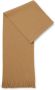 Hugo Boss Elegante Wollen Sjaal met Geborduurd Logo in Beige Unisex - Thumbnail 6