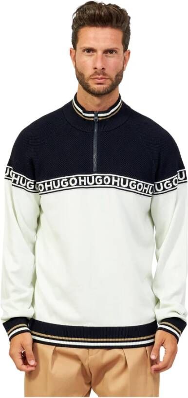 HUGO Gebreide pullover in colour-blocking-design model 'Saikol'