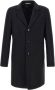 Hugo Boss Slim Fit Wol en Kasjmier Jas H-Hyde-234 Black Heren - Thumbnail 1