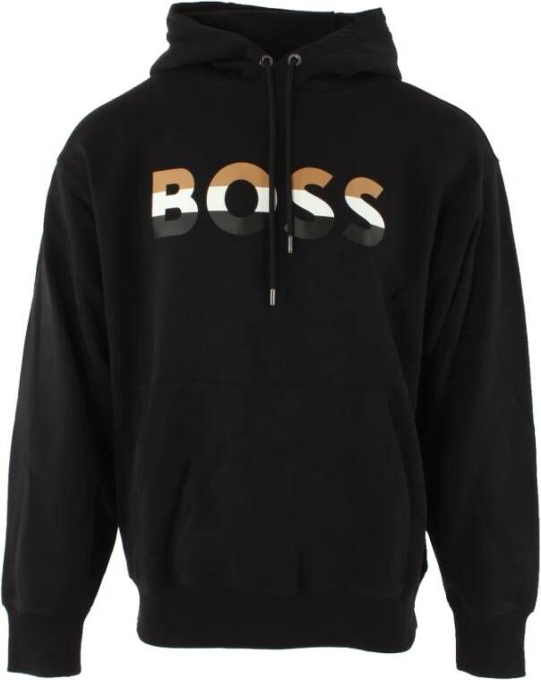 Hugo Boss Felpa in cotone biologico con logo sul petto uni Boss Econy2_In-50491404 Nero Zwart Unisex