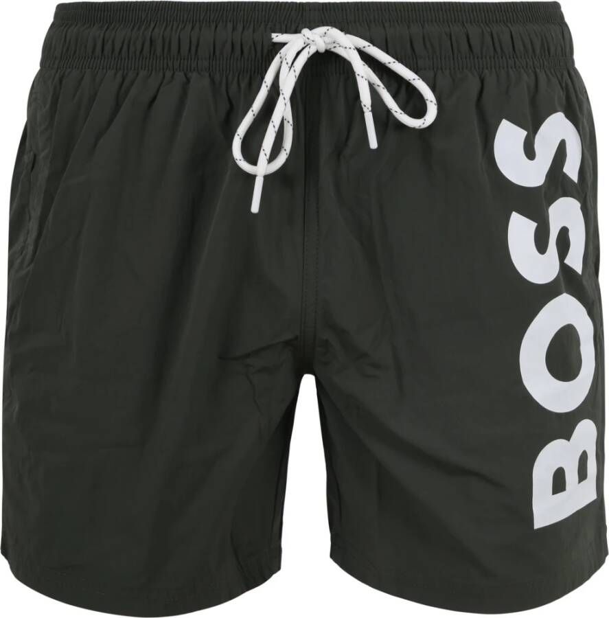 Hugo Boss Zwembroek Octopus Donkergroen Zwart Heren