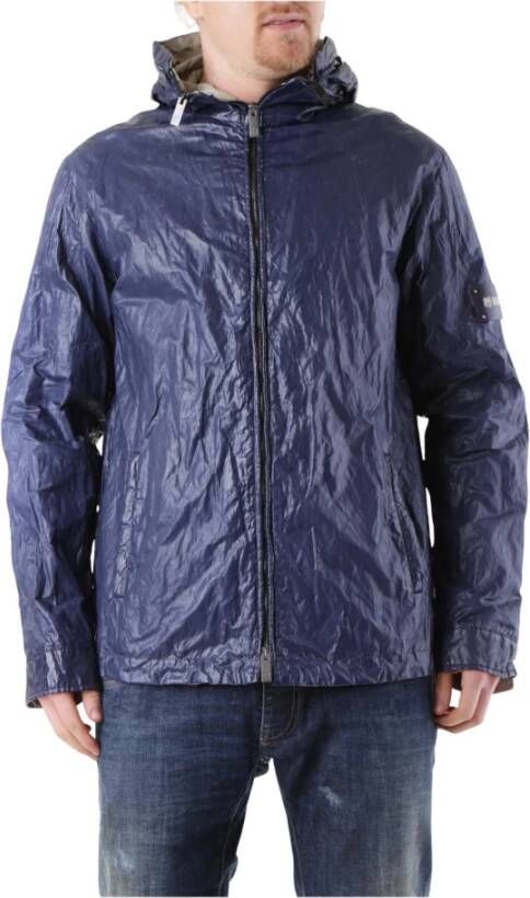 Husky Original Blauwe Herenjas met Capuchon Blue Heren