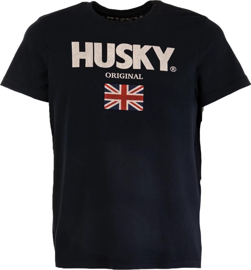 Husky Original Korte mouwen katoenen T-shirt collectie Blue Heren