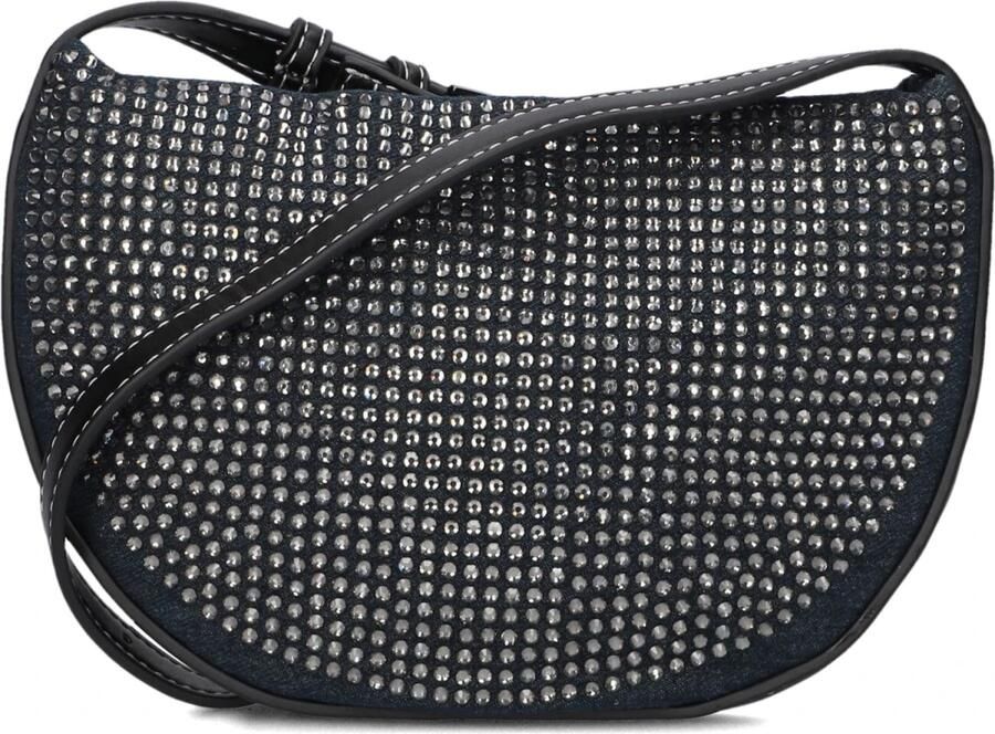 Hvisk Blauwe Denim Versierde Schoudertas Blue Dames