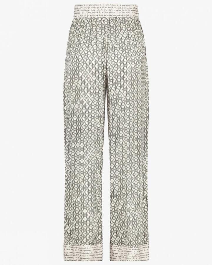 IBANA wide leg high waist casual broek grijsgroen - Foto 6