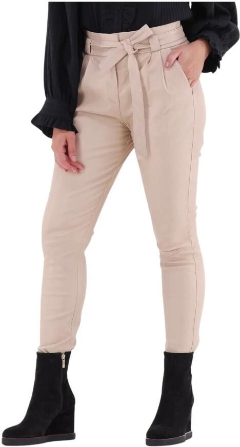 Ibana Dames Broeken Paula Stretch Leather Beige Dames - Foto 3