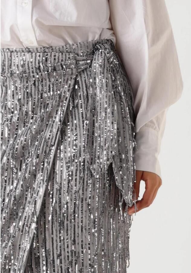 Ibana Glamour Grijze Pailletten Midi Rok Gray Dames - Foto 4