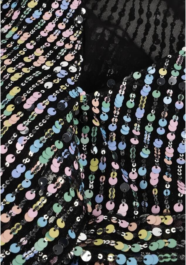 Ibana Kleurrijke Pailletten Mini Jurk Dayina Black Dames - Foto 5