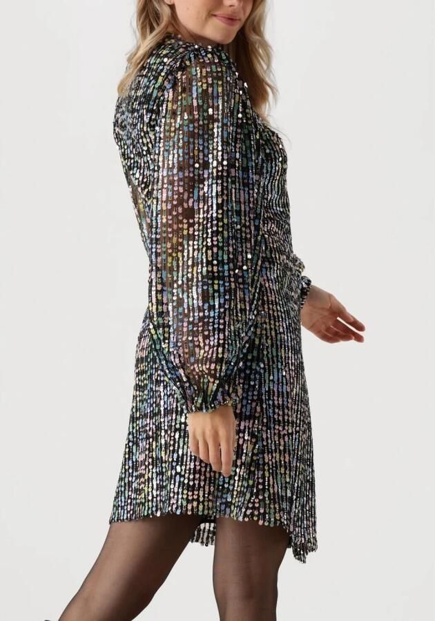 Ibana Kleurrijke Pailletten Mini Jurk Dayina Black Dames - Foto 6