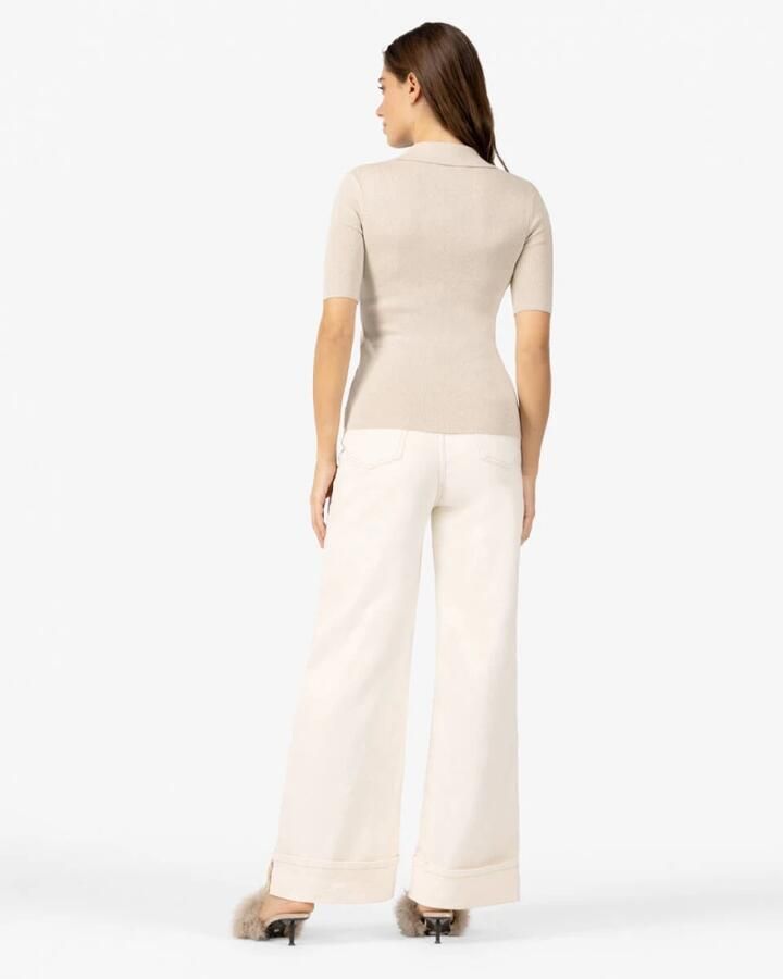 Ibana Lurex top met knopen Trirella naturel - Foto 4