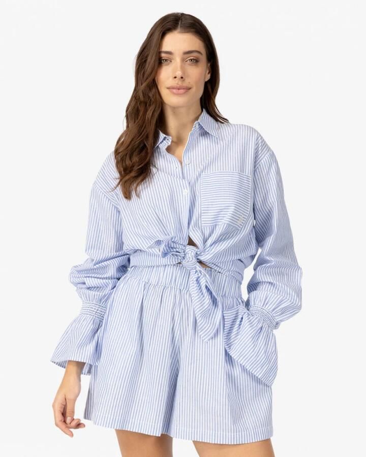 Ibana Lange Mouw Talya Blouse Blue Dames - Foto 1