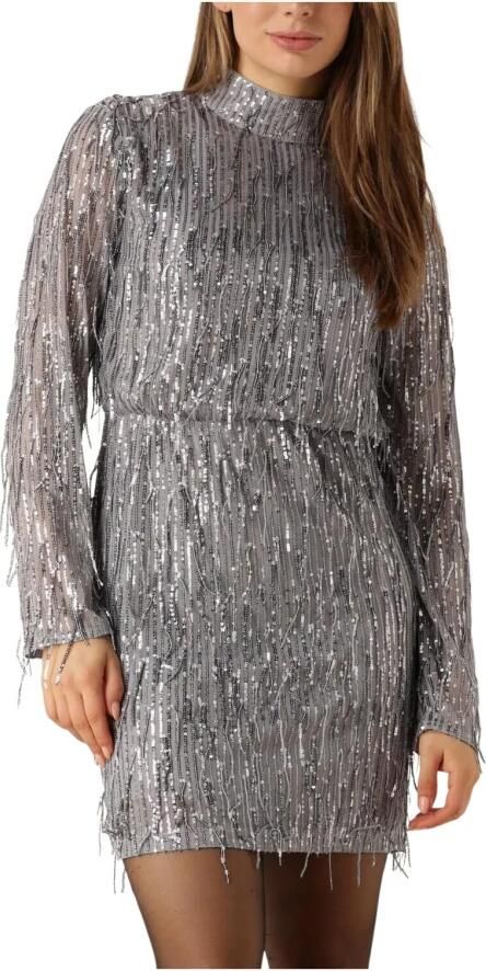 Ibana Sprankelende Grijze Pailletten Mini Jurk Gray Dames - Foto 7
