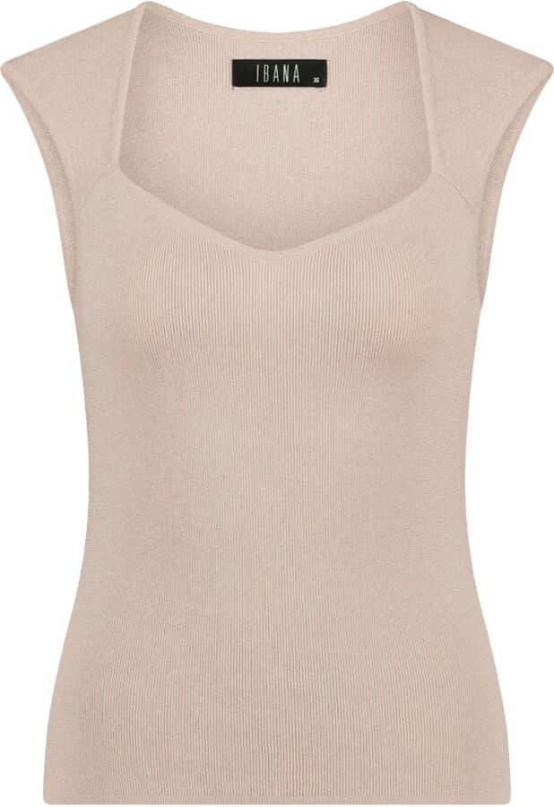 Ibana Hartvormige Hals Top Amandel Wit White Dames