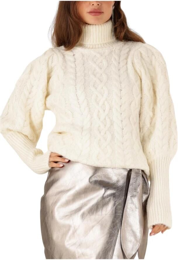 Ibana Witte Texany blouse met coltrui stijl White Dames - Foto 3