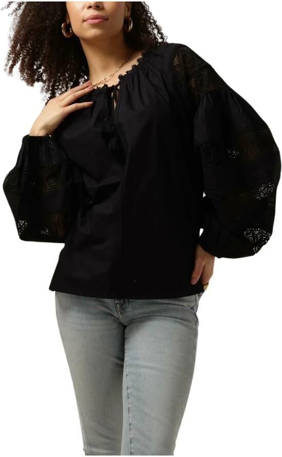 Ibana Zwarte Kant Blouse Tasmia Black Dames - Foto 6
