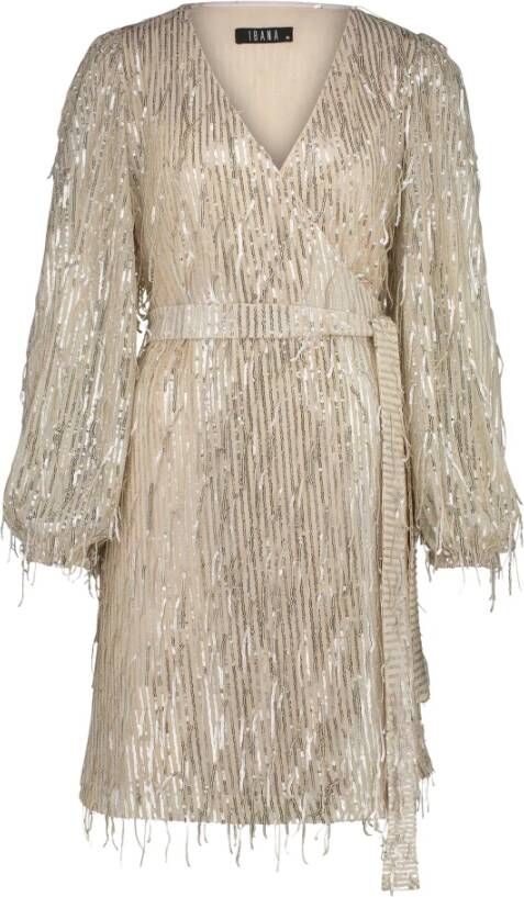 Ibana Pailletten jurk Sangria soft pearl