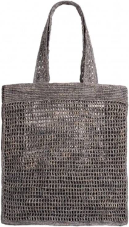 Ibeliv Openwork tas Fasika Grijs in Natuurlijk Raffia voor Vrouwen Gray Unisex