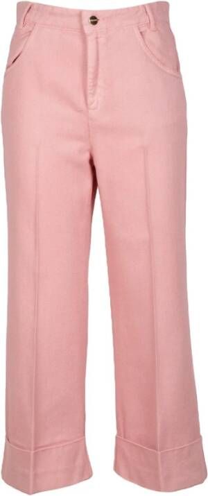 Iblues Cropped Jeans Roze Dames