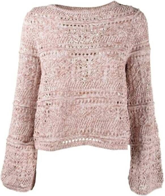 Iblues Round-neck Knitwear Beige Dames