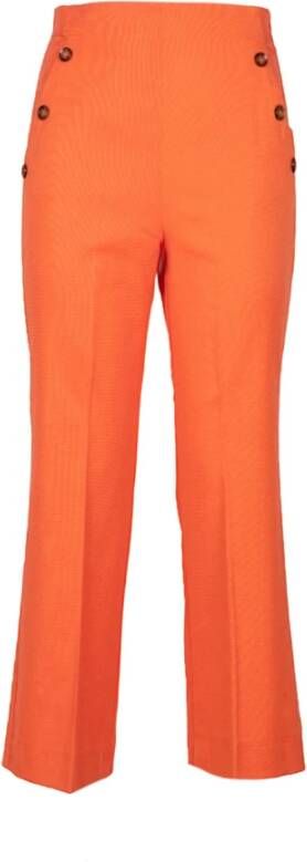 Iblues Straight Trousers Oranje Dames