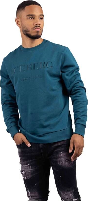 Iceberg 5C Felpa Embroidered Logo Sweater Heren Blauw Blue Heren