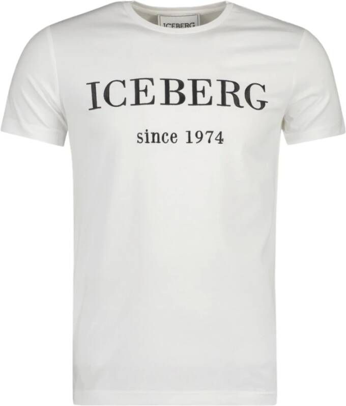 Iceberg 5D Heren T-Shirt Wit Zwart Wit Heren