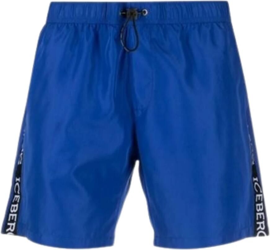Iceberg Zwembroek met Contrast Zijpanelen Blue Heren