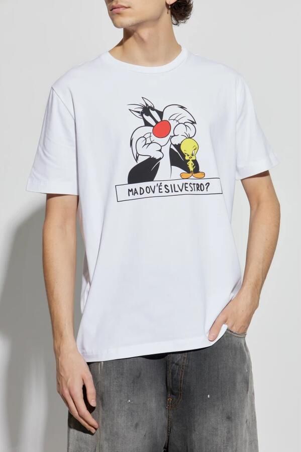 Iceberg Wit katoenen T-shirt met Looney Tunes-print White Heren - Foto 8