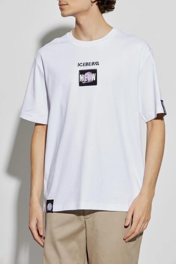 Iceberg Wit Regular Fit T-shirt in GOTS-gecertificeerd Interlock White Heren - Foto 8