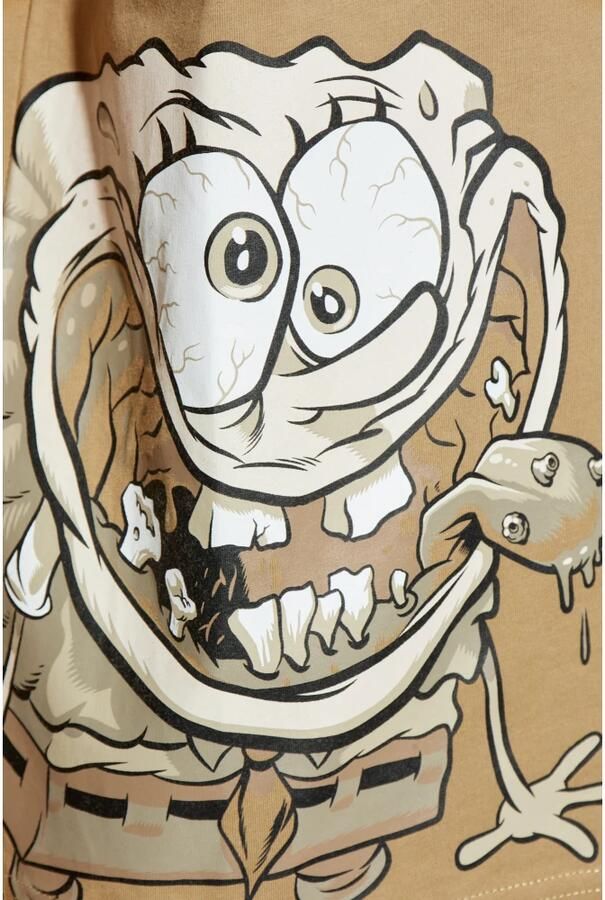 Iceberg Regular fit modderkleurig T-shirt met SpongeBob-print in jersey Brown Heren - Foto 6