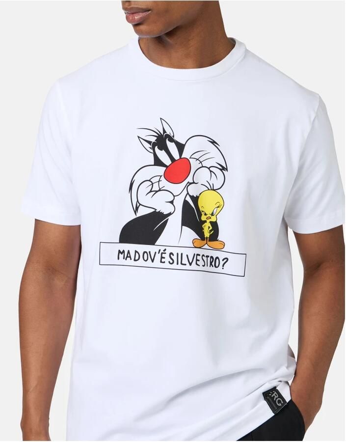 Iceberg Wit katoenen T-shirt met Looney Tunes-print White Heren - Foto 5