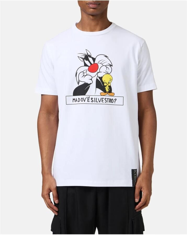 Iceberg Wit katoenen T-shirt met Looney Tunes-print White Heren - Foto 4