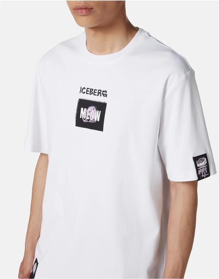 Iceberg Wit Regular Fit T-shirt in GOTS-gecertificeerd Interlock White Heren - Foto 6