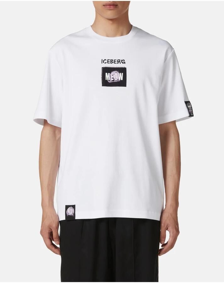 Iceberg Wit Regular Fit T-shirt in GOTS-gecertificeerd Interlock White Heren - Foto 5