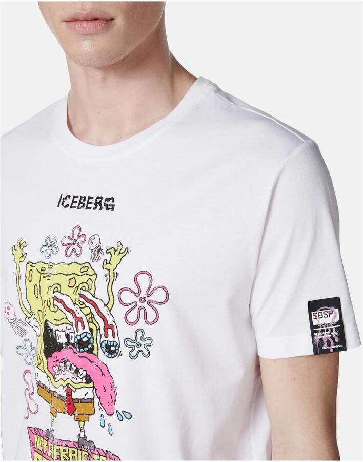 Iceberg Wit regular fit T-shirt met SpongeBob-print White Heren - Foto 6