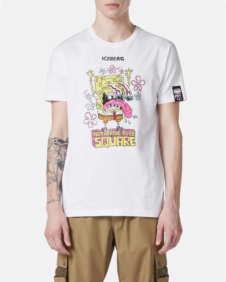 Iceberg Wit regular fit T-shirt met SpongeBob-print White Heren - Foto 3